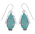 Sterling Silver Turquoise Hook Dangle Earrings FX31383