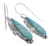 Sterling Silver Turquoise Hook Dangle Earrings FX31383