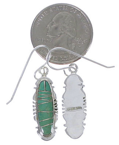 Silver Southwest Turquoise Inlay Earrings FX31402