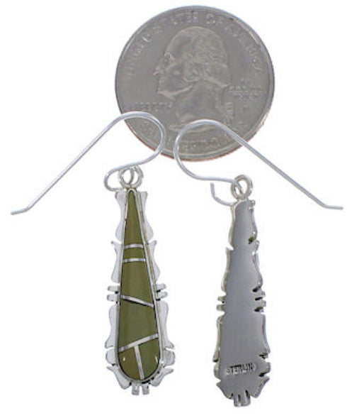 Silver Jewelry Turquoise Inlay Earrings FX31422