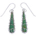 Southwest Silver Turquoise Inlay Hook Dangle Earrings FX31423