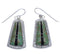 Southwest Turquoise Jet Inlay Silver Earrings FX31441