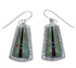Southwest Turquoise Jet Inlay Silver Earrings FX31441