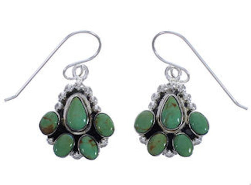 Sterling Silver Turquoise Hook Dangle Earrings FX31451