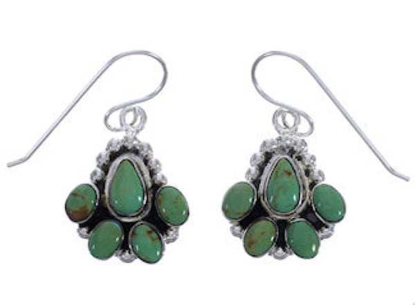 Sterling Silver Turquoise Hook Dangle Earrings FX31451