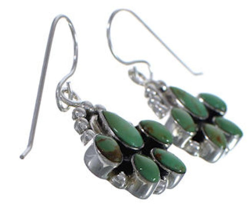 Sterling Silver Turquoise Hook Dangle Earrings FX31451