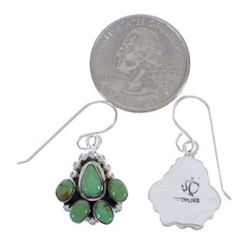 Sterling Silver Turquoise Hook Dangle Earrings FX31451