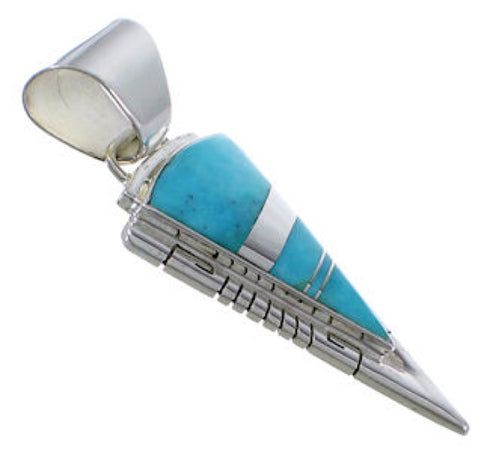 Southwest Turquoise Inlay Pendant Jewelry EX28870