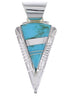 Sterling Silver Southwestern Turquoise Inlay Pendant EX28876