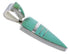 Genuine Sterling Silver And Turquoise Pendant Jewelry EX28887