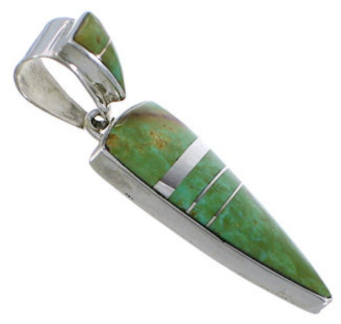 Turquoise Southwestern Slide Pendant EX28893