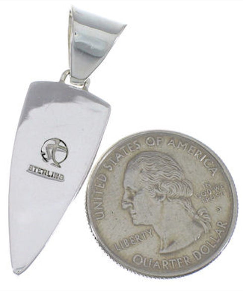 Southwest Turquoise Sterling Silver Pendant EX28899