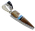 Southwestern Tiger Eye And Multicolor Silver Pendant EX28922