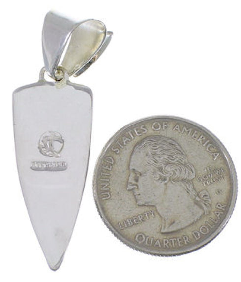 Southwestern Tiger Eye And Multicolor Silver Pendant EX28922