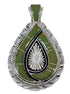 Sterling Silver Turquoise Inlay Southwest Pendant EX28929