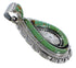Turquoise Inlay Sterling Silver Southwest Pendant EX28930