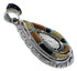 Tiger Eye And Multicolor Southwest Silver Pendant EX28943