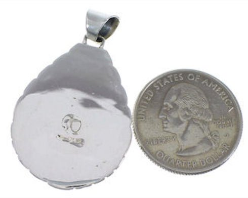 Tiger Eye And Multicolor Southwest Silver Pendant EX28943