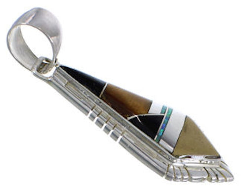 Southwest Tiger Eye Multicolor Inlay Pendant Jewelry EX28958