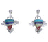 Multicolor Inlay Sterling Silver Southwest Earrings EX31585