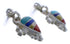Multicolor Inlay Sterling Silver Southwest Earrings EX31585