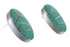 Turquoise Inlay Genuine Sterling Silver Post Earrings EX31602