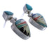Multicolor Inlay And Sterling Silver Earrings EX31607