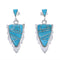Turquoise Inlay Southwest Silver Earrings EX31620