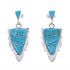 Turquoise Inlay Southwest Silver Earrings EX31620