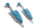 Turquoise Inlay Southwest Silver Earrings EX31620