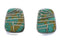 Sterling Silver Turquoise Inlay Post Earrings FX31017