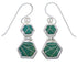 Southwest Turquoise Sterling Silver Hook Dangle Earrings FX31035