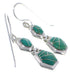 Southwest Turquoise Sterling Silver Hook Dangle Earrings FX31035