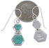 Southwest Turquoise Sterling Silver Hook Dangle Earrings FX31036
