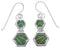 Turquoise Sterling Silver Hook Dangle Earrings FX31037
