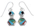 Multicolor Sterling Silver Hook Dangle Earrings FX31040