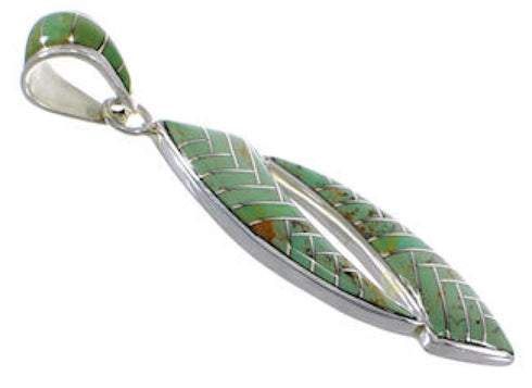 Sterling Silver Southwest Turquoise Inlay Pendant PX28962