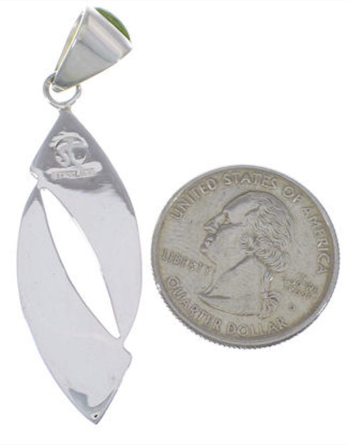 Sterling Silver Southwest Turquoise Inlay Pendant PX28962