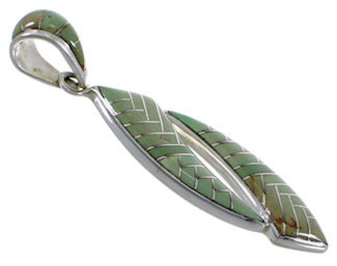 Turquoise And Silver Jewelry Southwestern Pendant PX28963