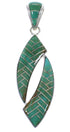 Turquoise Inlay And Silver Jewelry Pendant PX28969