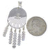 Multicolor Inlay Feather Silver Pendant PX28997