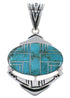 Turquoise And Genuine Sterling Silver Pendant PX29033