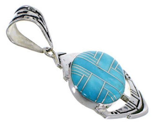 Genuine Sterling Silver And Turquoise Pendant PX29044
