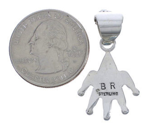 Sterling Silver And Turquoise Southwest Slide Pendant EX30462