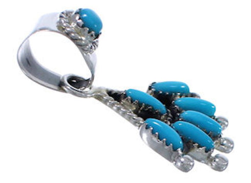 Turquoise Southwest Sterling Silver Pendant EX30463