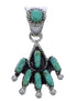 Southwest Sterling Silver And Turquoise Pendant EX30464