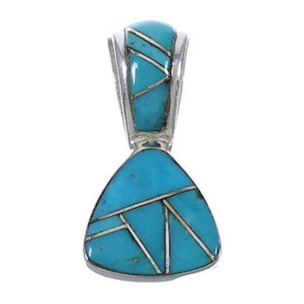 Southwestern Sterling Silver And Turquoise Pendant EX30467