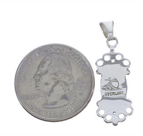 Turquoise And Genuine Sterling Silver Slide Pendant EX30473