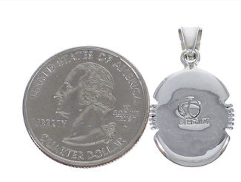 Genuine Sterling Silver Turquoise Jewelry Pendant EX30474