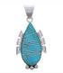 Turquoise Inlay Southwest Slide Pendant EX30505